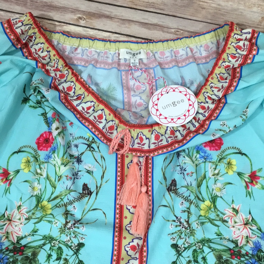 NWT Umgee Boho off the shoulder top - Picture 6 of 7